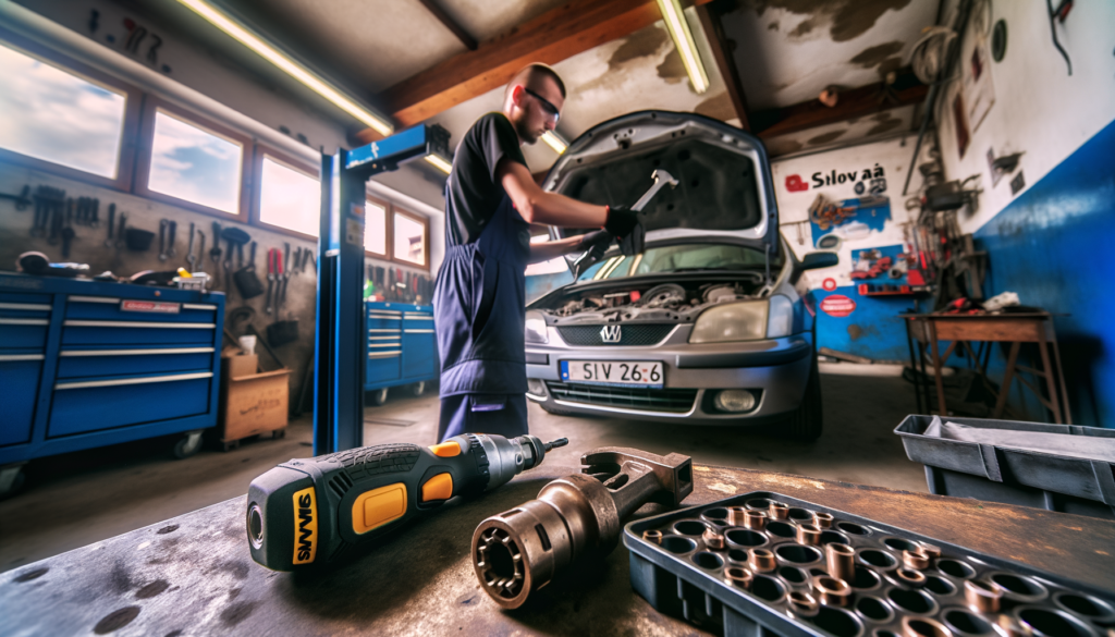 Slovenian mechanic disassembling a vandler.