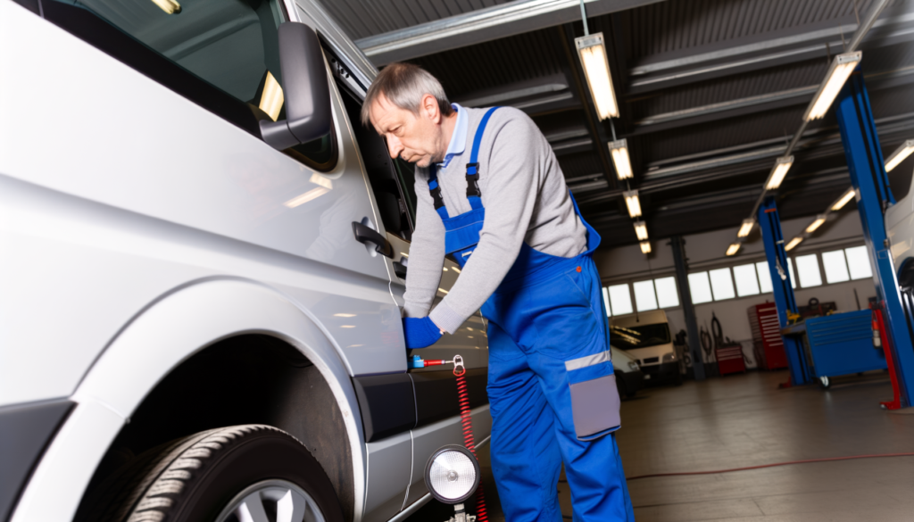 Preverjanje nivoja hidravlične tekočine v Renault Masterju.